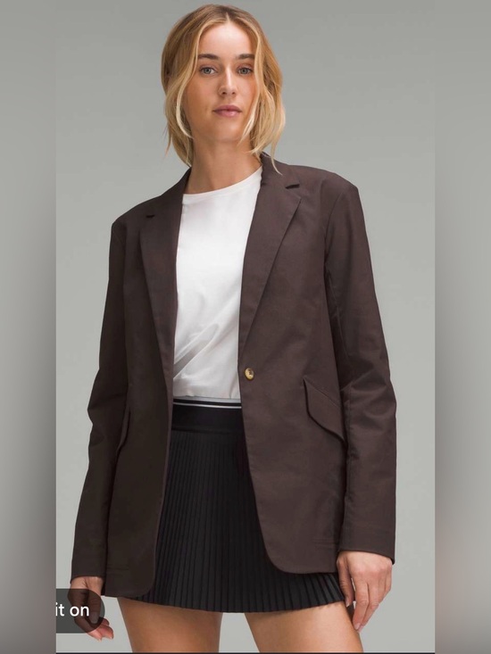 lululemon athletica Jackets & Blazers - Lululemon Relaxed-Fit Twill Blazer in Espresso. Sz 8
